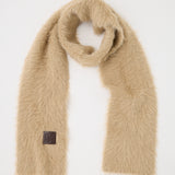 FLUFFY KNIT SCARF Beige / Free