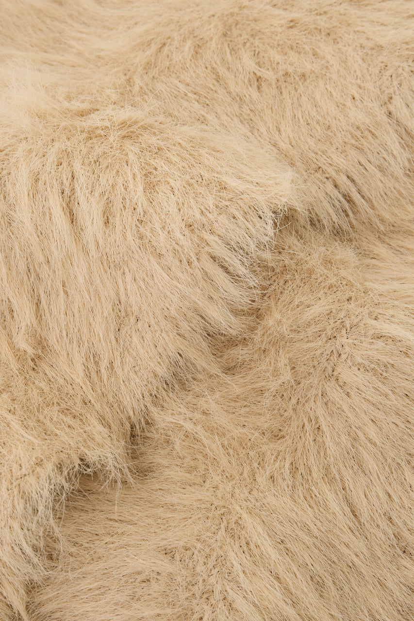 FLUFFY KNIT SCARF Beige / Free