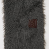 FLUFFY KNIT SCARF Gray / Free