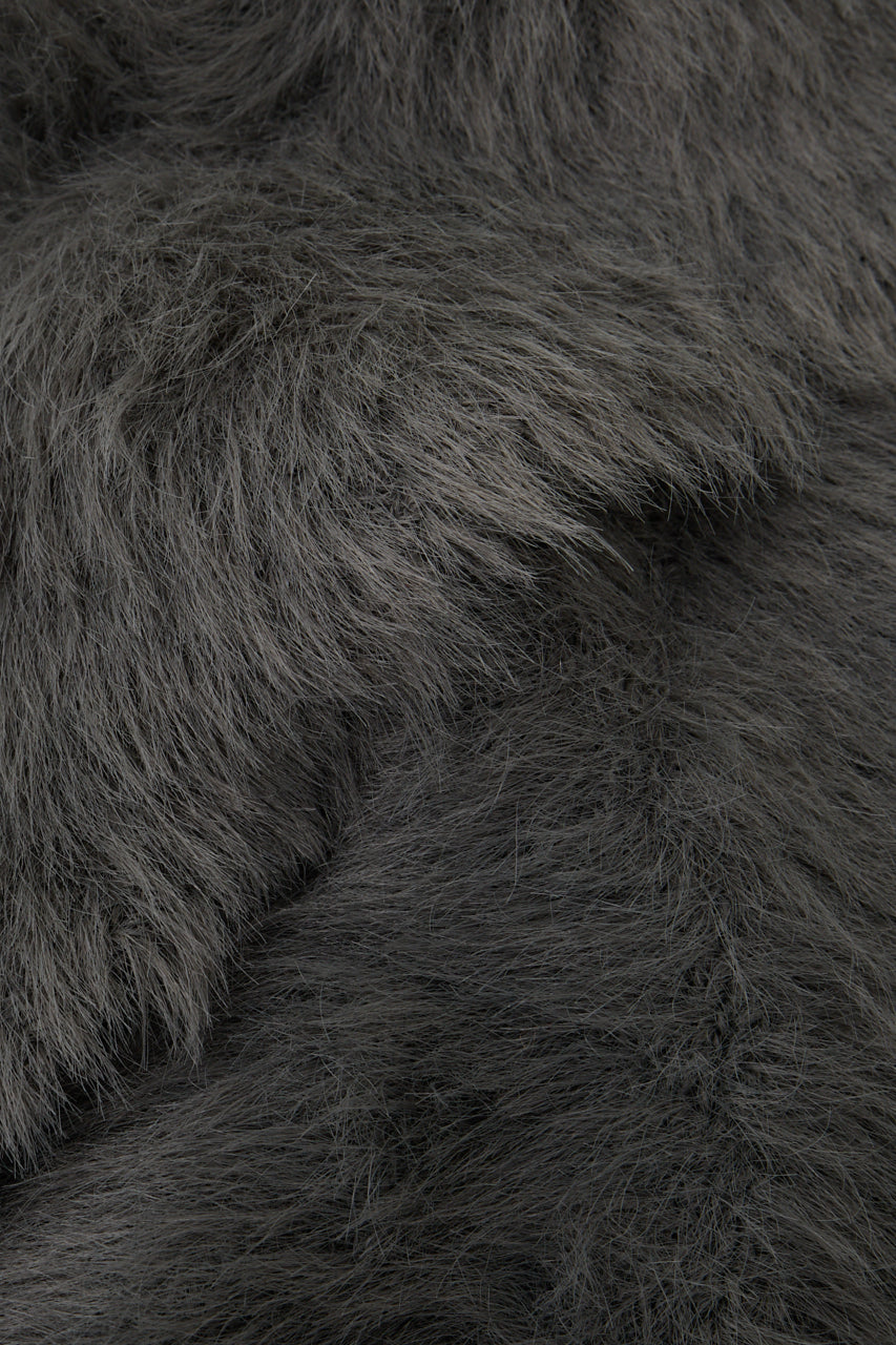 FLUFFY KNIT SCARF Gray / Free