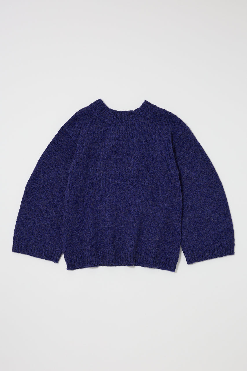 BRUSHED OVERSIZED SWEATER Blue / Free