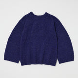 BRUSHED OVERSIZED SWEATER Blue / Free