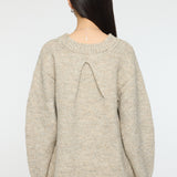 BRUSHED OVERSIZED SWEATER Light Beige / Free