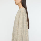 BRUSHED OVERSIZED SWEATER Light Beige / Free