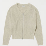 ZIP UP KNIT CARDIGAN