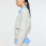 ZIP UP KNIT CARDIGAN