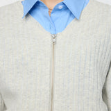 ZIP UP KNIT CARDIGAN