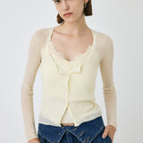 SHEER RIB CARDIGAN