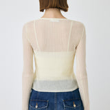 SHEER RIB CARDIGAN