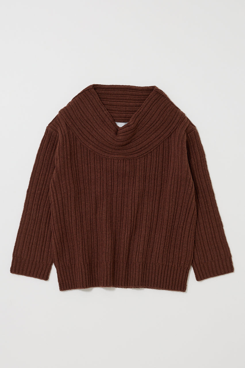OVER RIB OFF SHOULDER Brown / Free