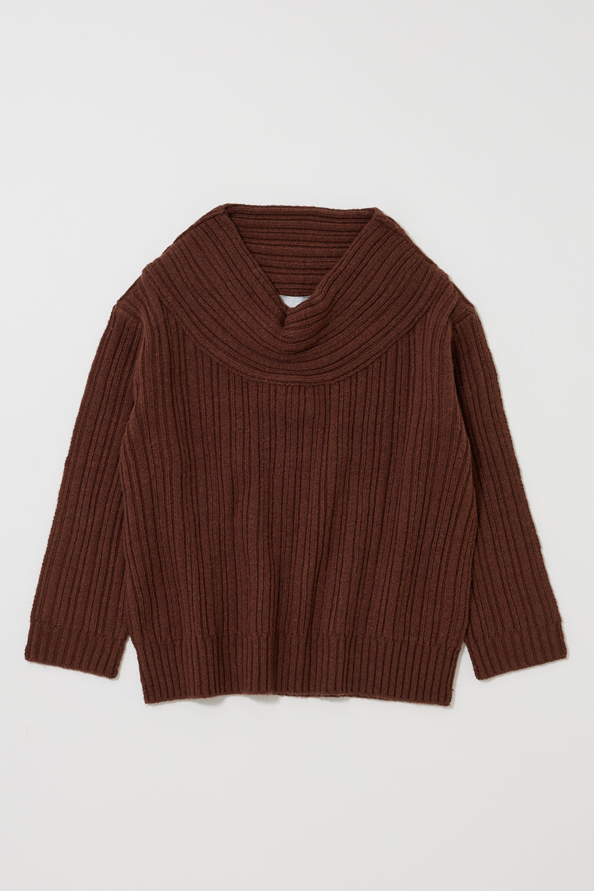 OVER RIB OFF SHOULDER Brown / Free