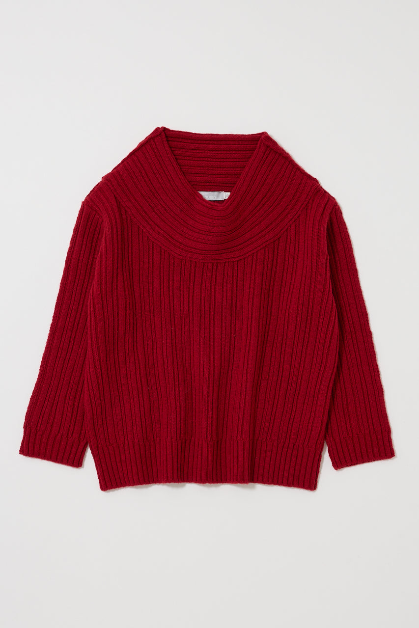 OVER RIB OFF SHOULDER Red / Free
