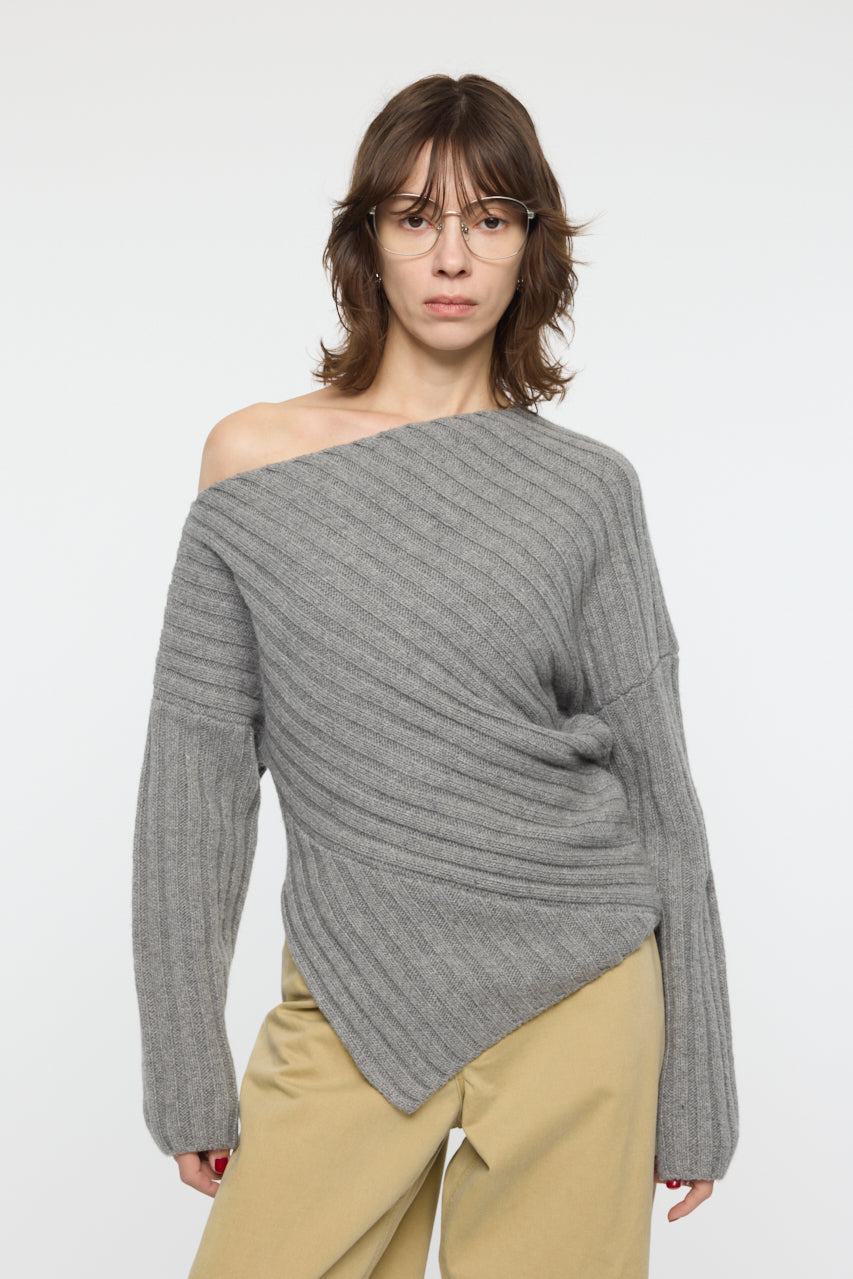 MOANDMO EMBROIDERY MINI SKIRT Heather Gray / Free