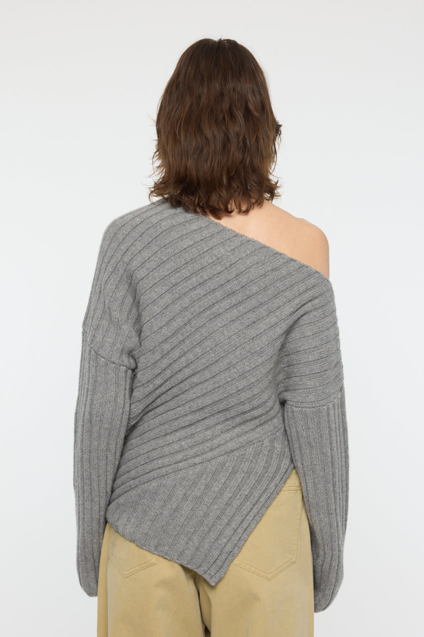 MOANDMO EMBROIDERY MINI SKIRT Heather Gray / Free