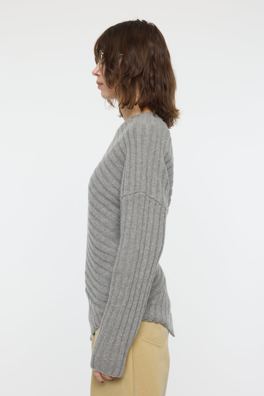 MOANDMO EMBROIDERY MINI SKIRT Heather Gray / Free