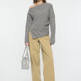 MOANDMO EMBROIDERY MINI SKIRT Heather Gray / Free