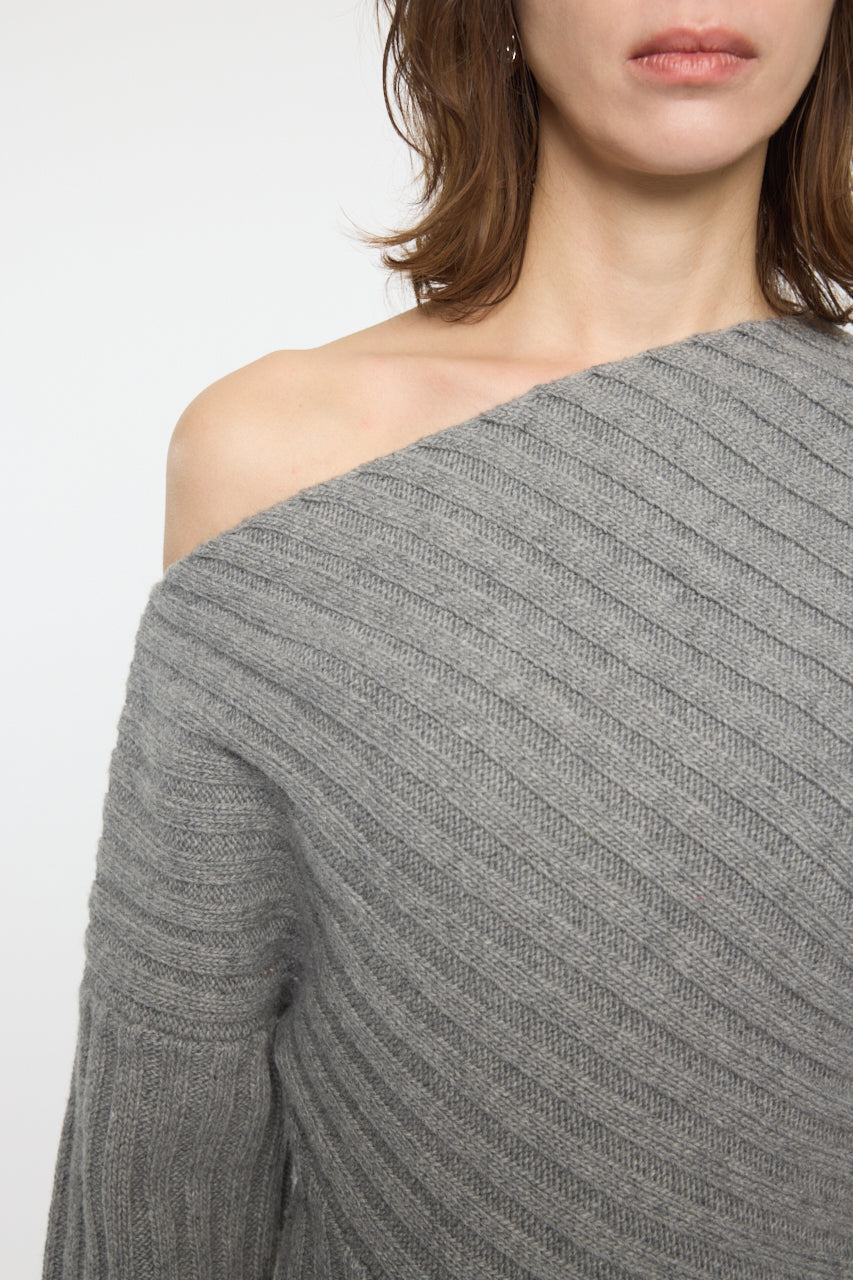 MOANDMO EMBROIDERY MINI SKIRT Heather Gray / Free