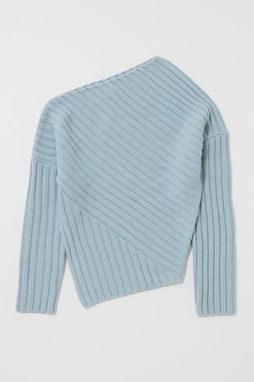 MOANDMO EMBROIDERY MINI SKIRT Light Blue / Free