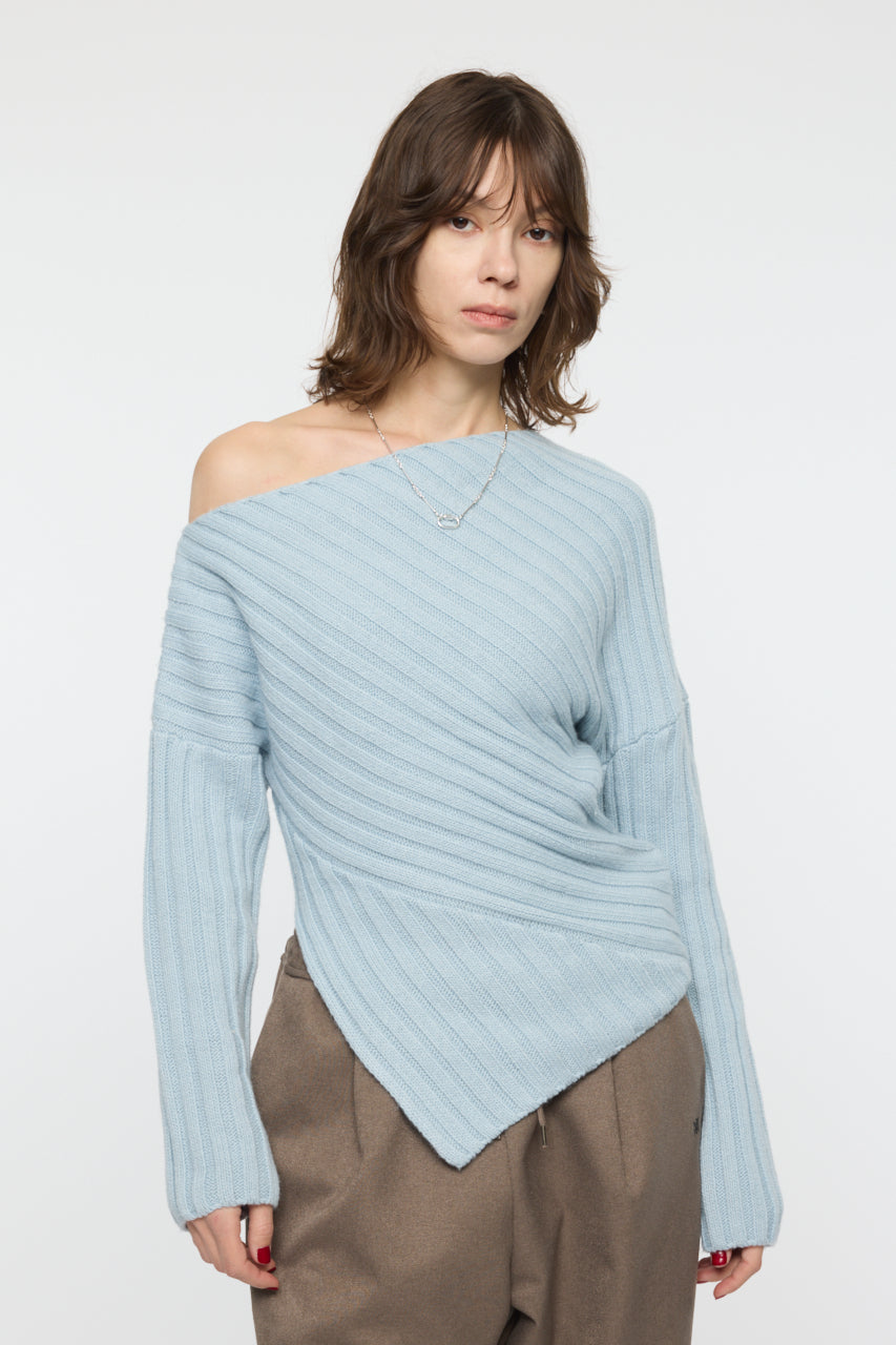 MOANDMO EMBROIDERY MINI SKIRT Light Blue / Free