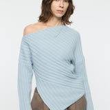 MOANDMO EMBROIDERY MINI SKIRT Light Blue / Free