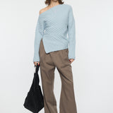 MOANDMO EMBROIDERY MINI SKIRT Light Blue / Free