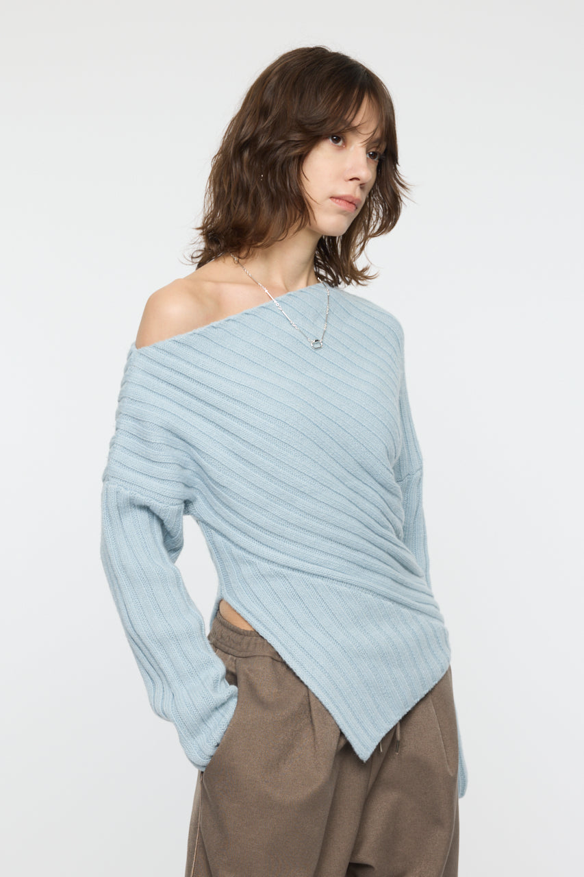 MOANDMO EMBROIDERY MINI SKIRT Light Blue / Free