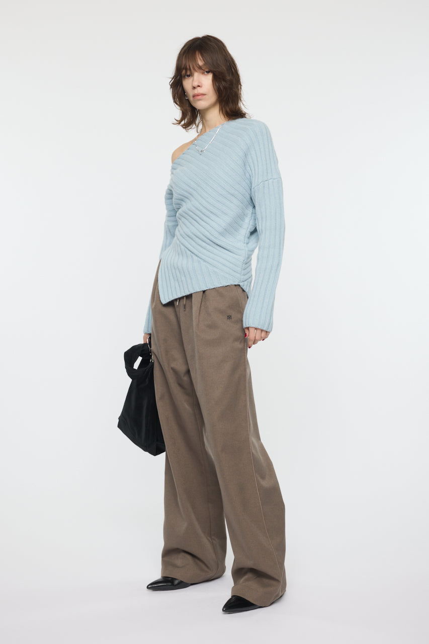 MOANDMO EMBROIDERY MINI SKIRT Light Blue / Free