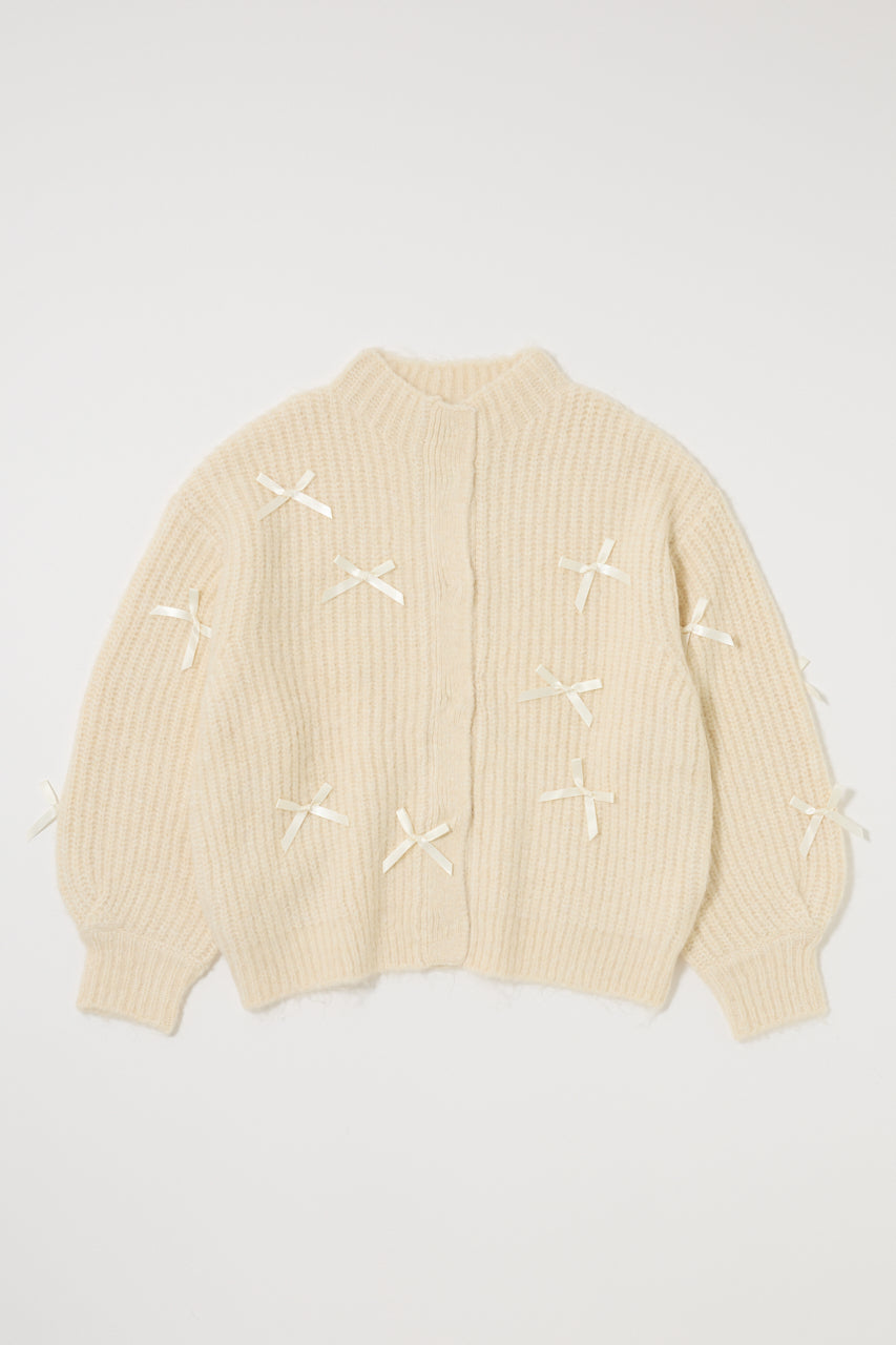 RIBBON FANCY CARDIGAN Ivory / Free
