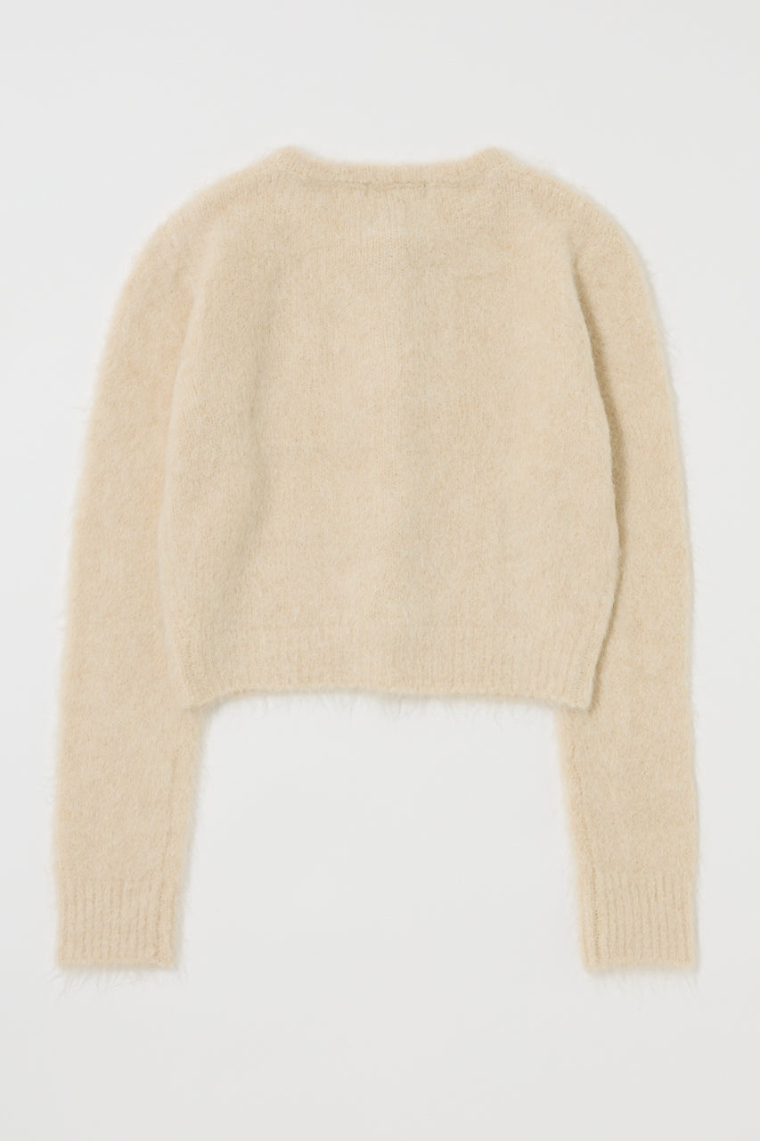 FRONT RIBBON CARDIGAN Ivory / Free