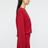 TIED RIBBON SWEATER & MINI SKIRT Red / 1 (S)