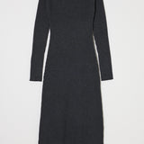 BACK OPEN LONG DRESS Charcoal / Free