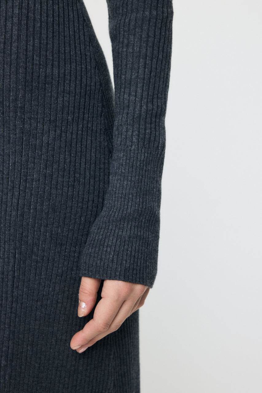 BACK OPEN LONG DRESS Charcoal / Free