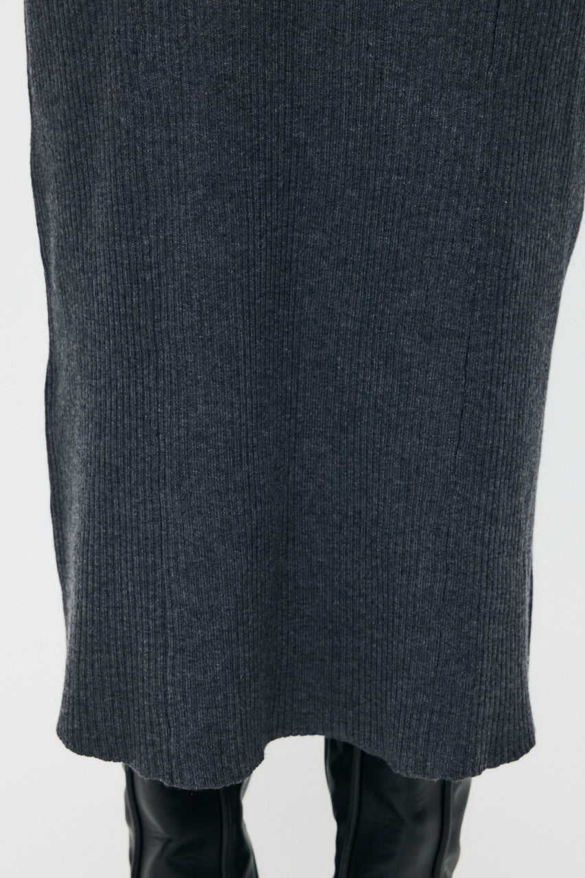 BACK OPEN LONG DRESS Charcoal / Free