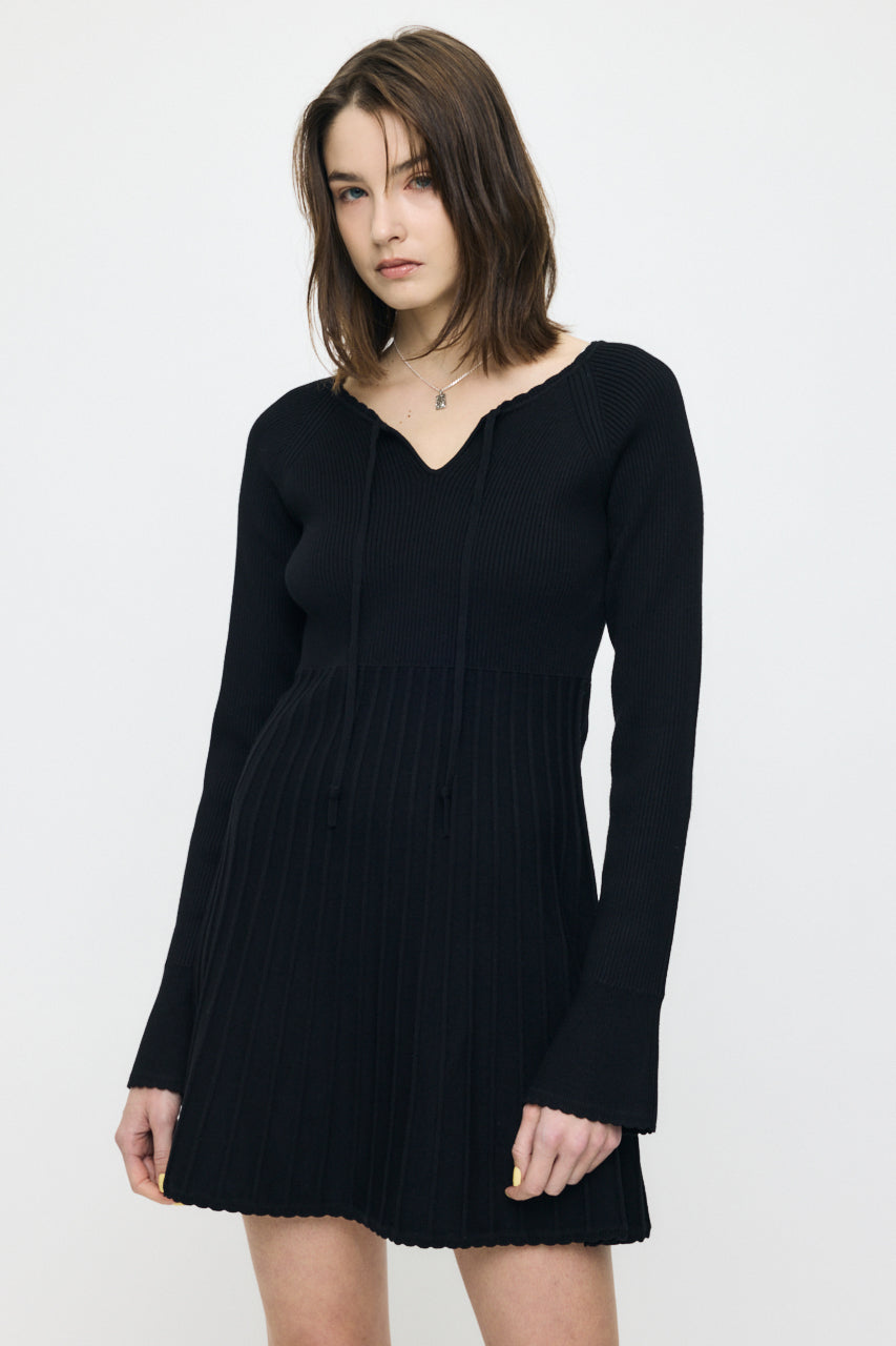 PICO RIBBON MINI DRESS Black / 1 (S)