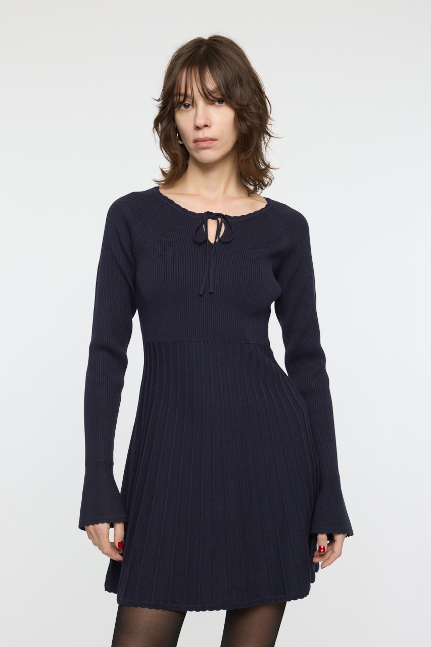 PICO RIBBON MINI DRESS Navy / 1 (S)