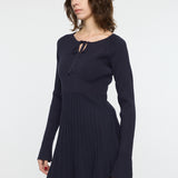 PICO RIBBON MINI DRESS Navy / 1 (S)