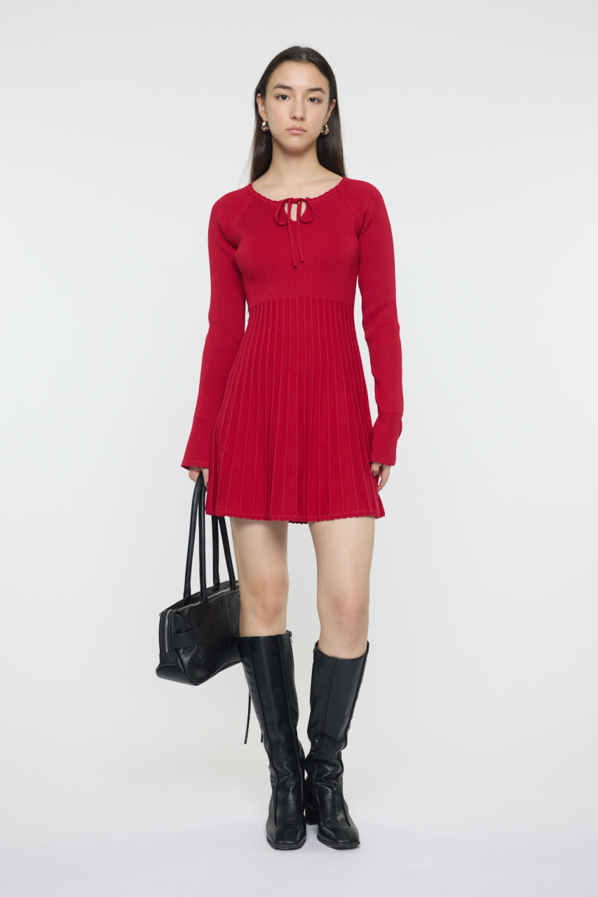 PICO RIBBON MINI DRESS Red / 1 (S)