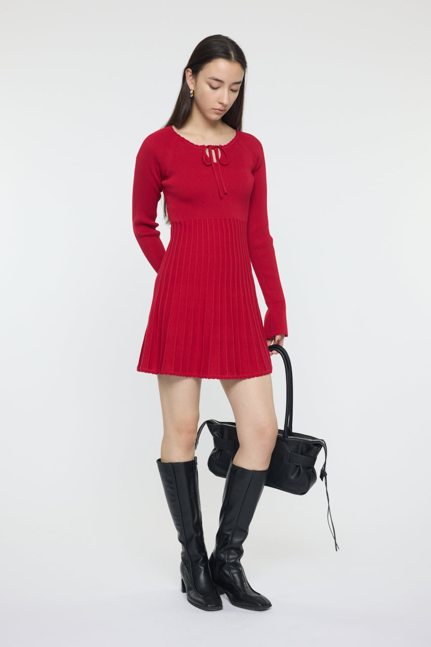 PICO RIBBON MINI DRESS Red / 1 (S)