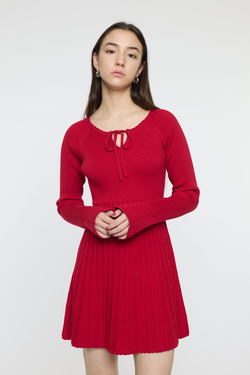 PICO RIBBON MINI DRESS Red / 1 (S)
