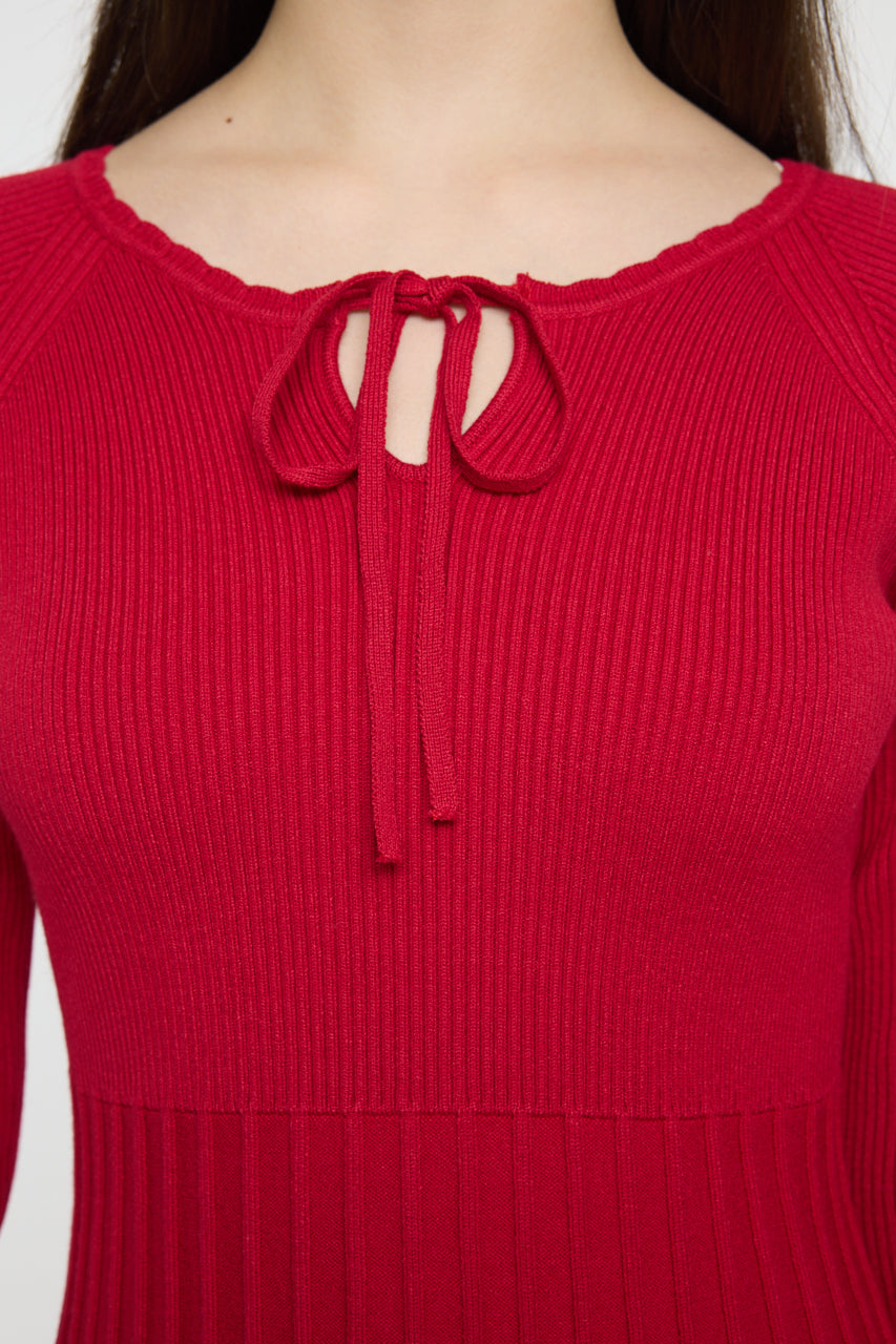 PICO RIBBON MINI DRESS Red / 1 (S)