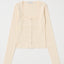 FRONT BUTTON LACY LONG SLEEVE TOP Ecru / Free