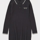 LOGO CABLE KNIT MINI DRESS Heather Gray / 1 (S)
