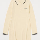 LOGO CABLE KNIT MINI DRESS Ivory / 1 (S)