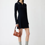 LOGO CABLE KNIT MINI DRESS Navy / 1 (S)