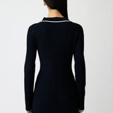 LOGO CABLE KNIT MINI DRESS Navy / 1 (S)
