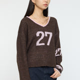 SHAGGY NUMBERING SWEATER Brown / Free