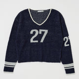 SHAGGY NUMBERING SWEATER Navy / Free