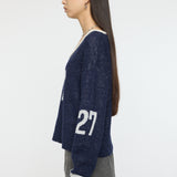 SHAGGY NUMBERING SWEATER Navy / Free