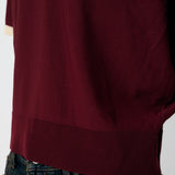 HALF SLEEVE KNIT POLO Bordeaux / Free