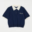 HALF SLEEVE KNIT POLO Navy / Free